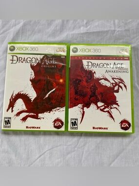 Dragon Age Origins + Awakening Xbox 360 Complete CIB Bundle